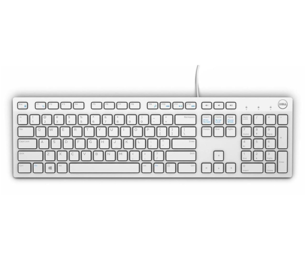 DELL KB216-B QuietKey USB (biała) 580-ADGM - 573818 - zdjęcie